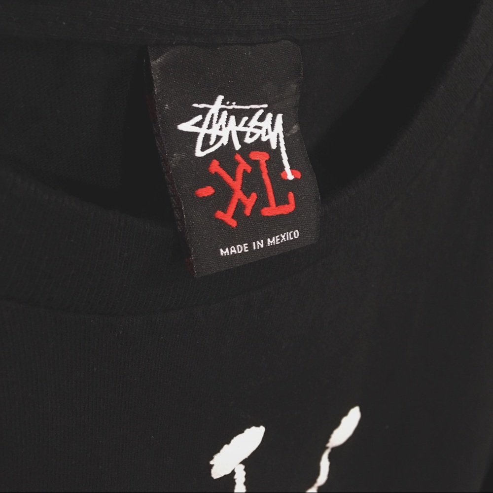 STUSSY Logo MCMLXXX Size XL Black T-Shirt ⚡️⚡️ - Picture 4 of 8